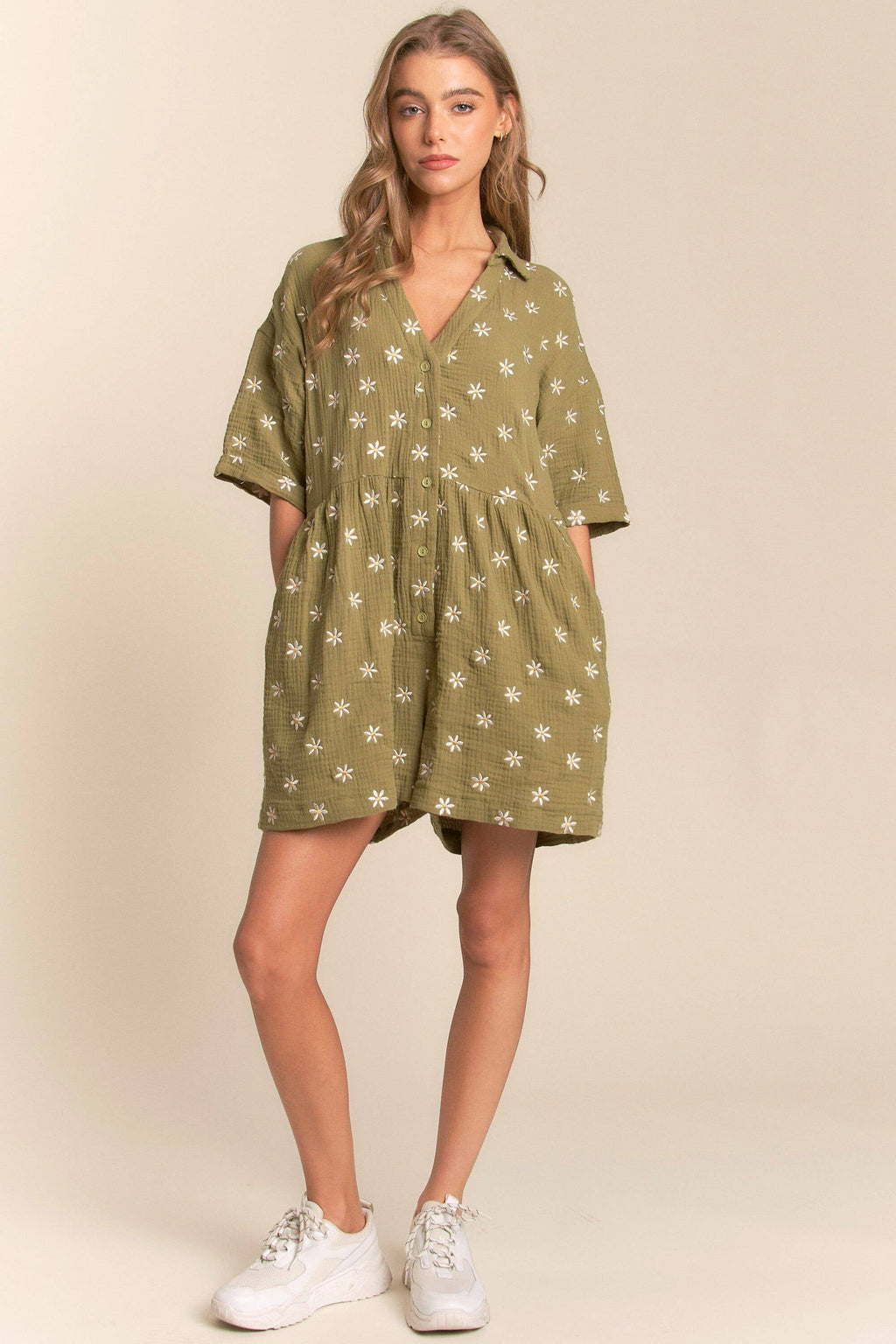 Flower Fields Gauze Romper