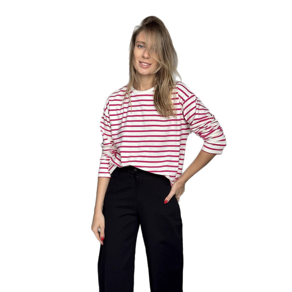 Long sleeved striped T-shirt
