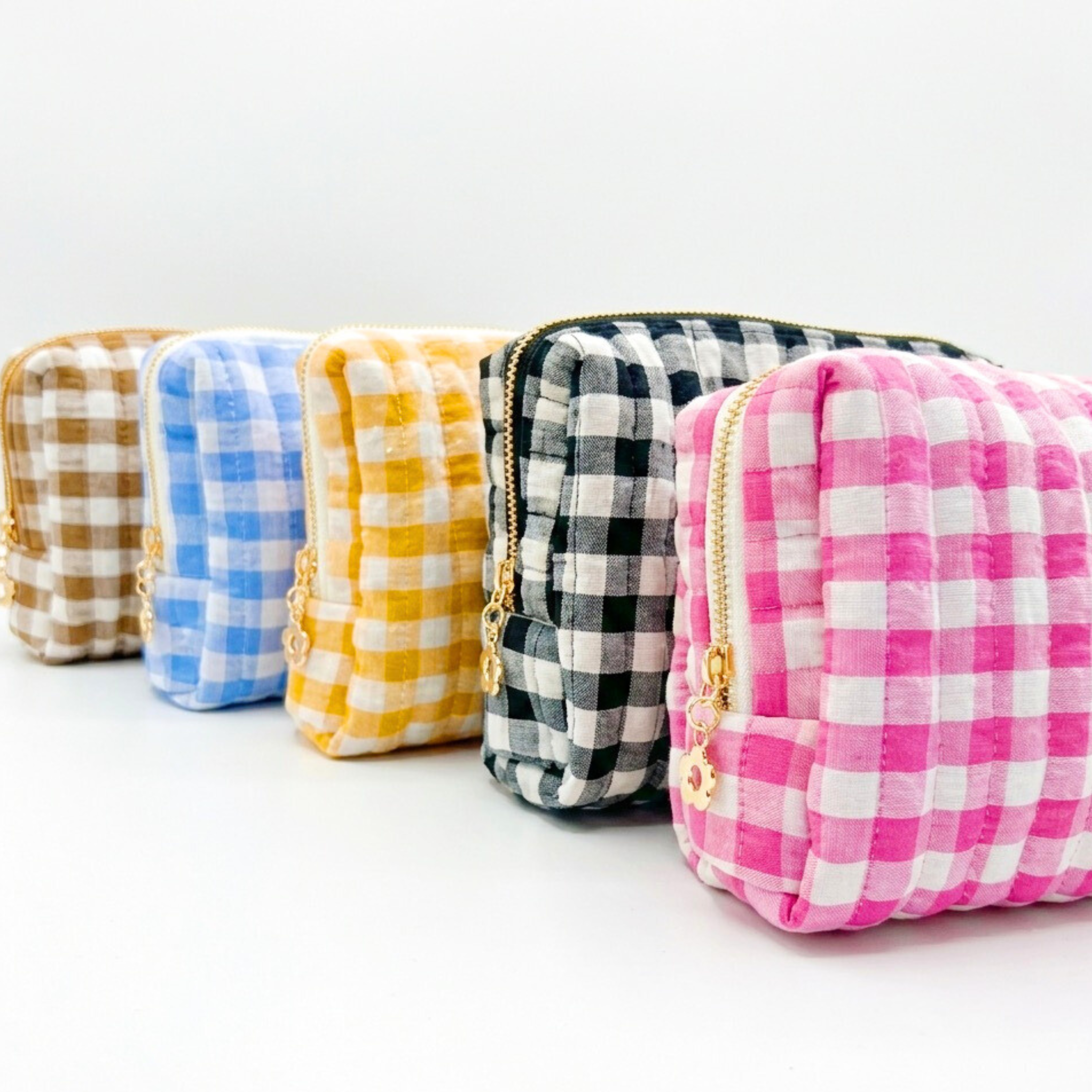 Everyday Color Gingham Cosmetic Bag – Lightweight Travel Pouch