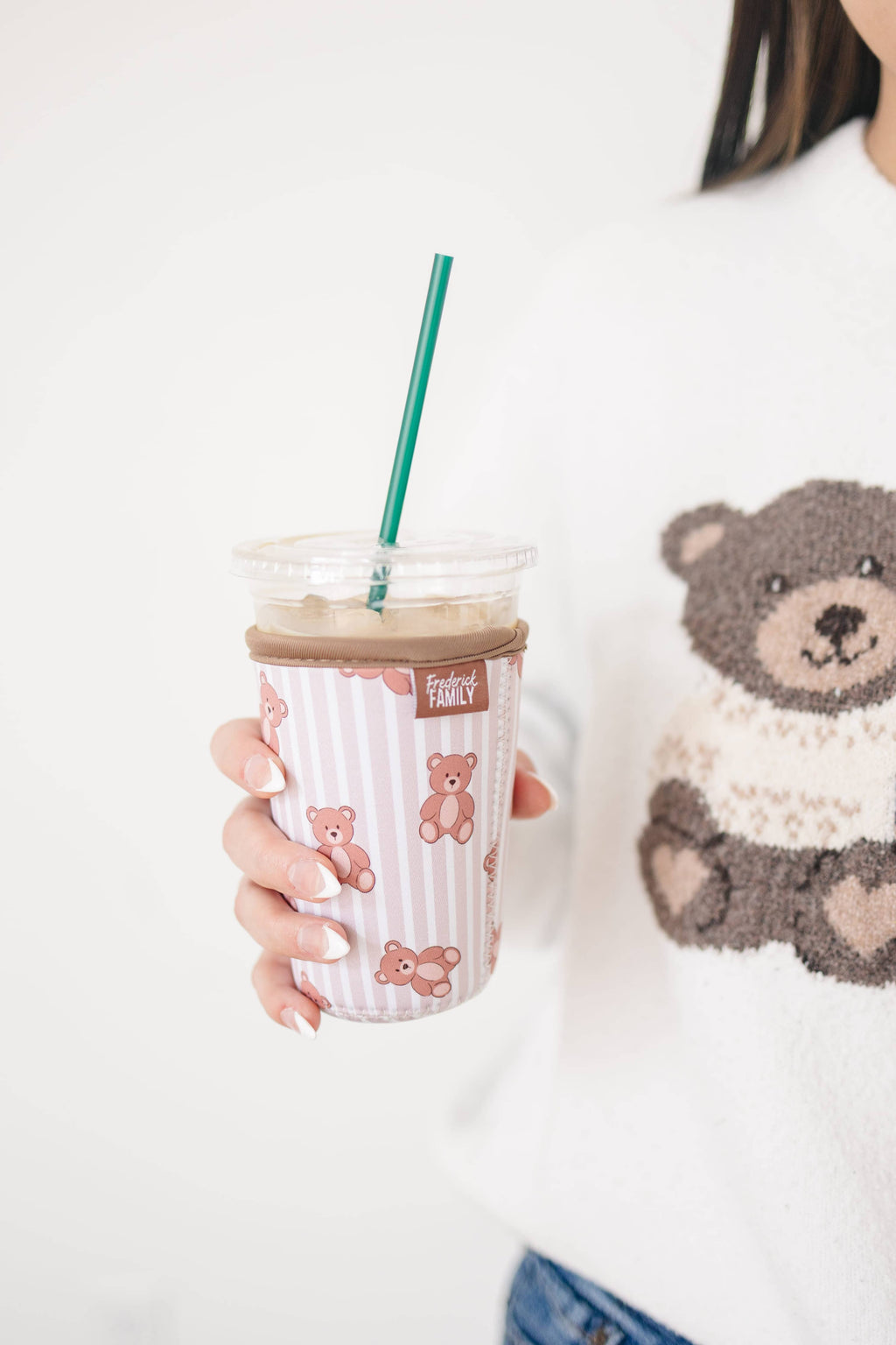 Iced Coffee Sleeve, Cute Reusable  Cup Holder Drink Sleeve, Coffee Lover Gift, Cold Drink Sleeve for Iced Coffee Cups