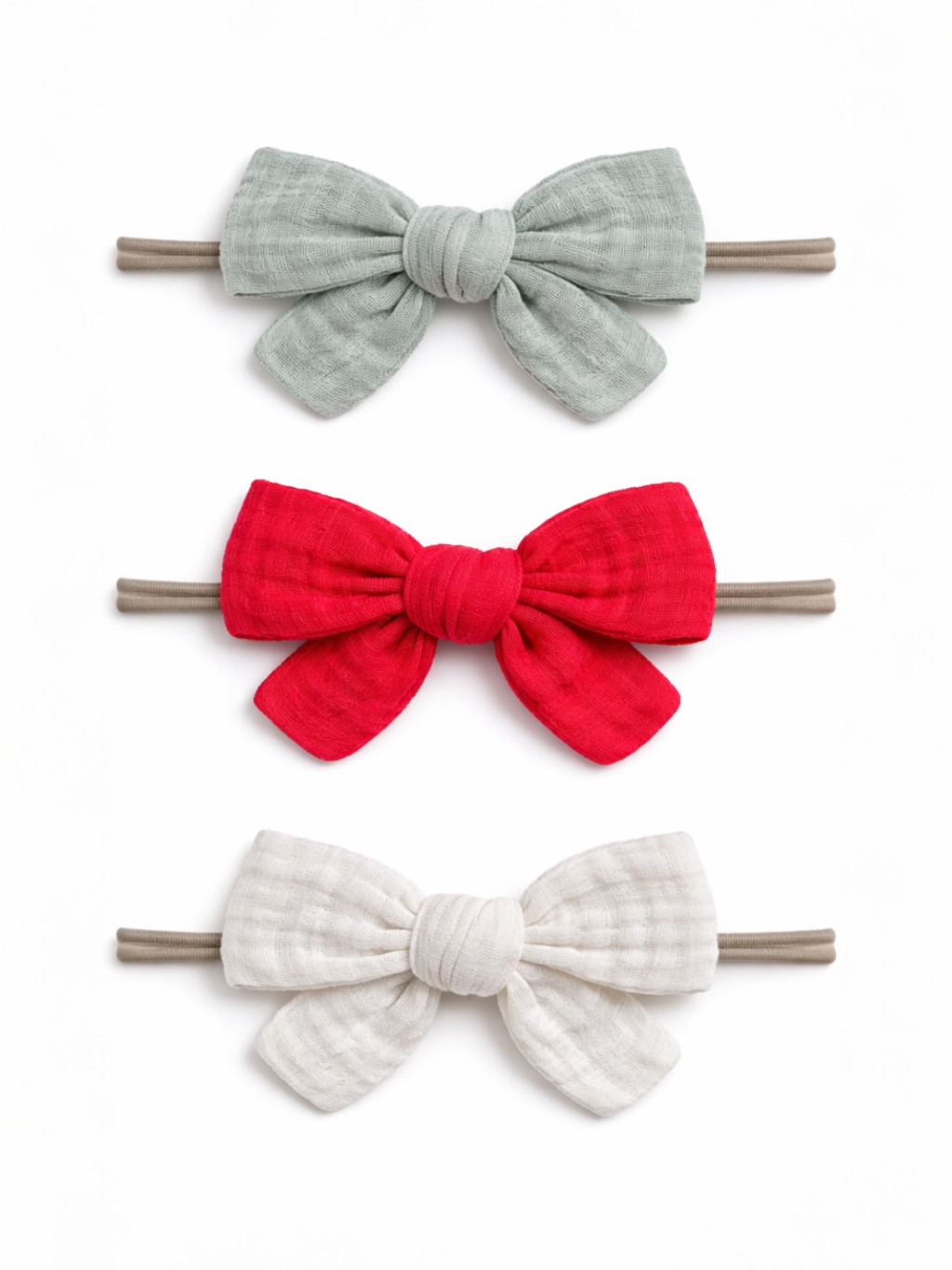 3-Pack Nylon Bows, Lucia