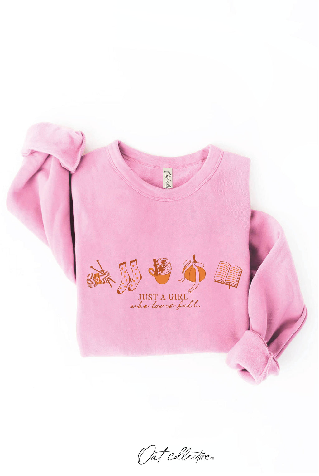 JUST A GIRL WHO LOVES FALL Graphic Sweatshirt