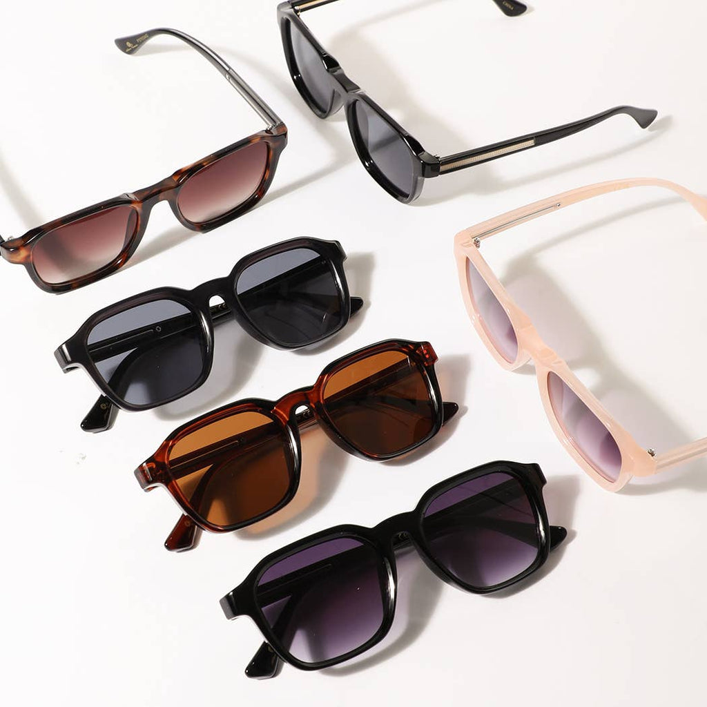 Retro Square Frame Sunglasses Modern Fashion Style