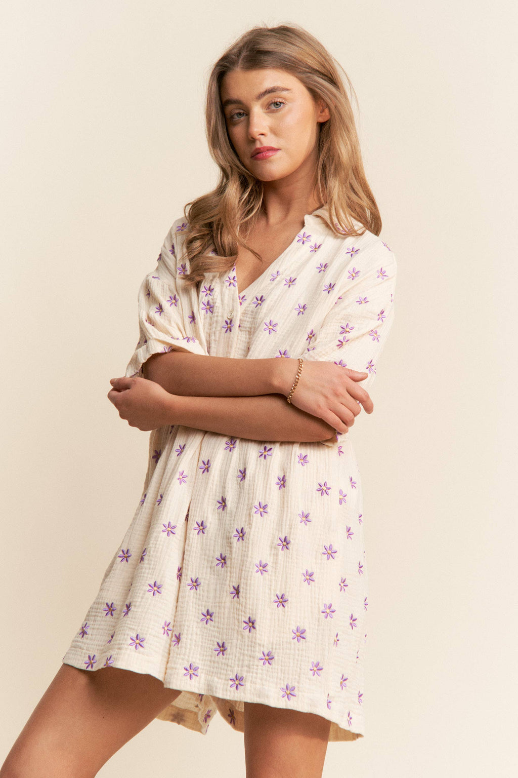 Flower Fields Gauze Romper