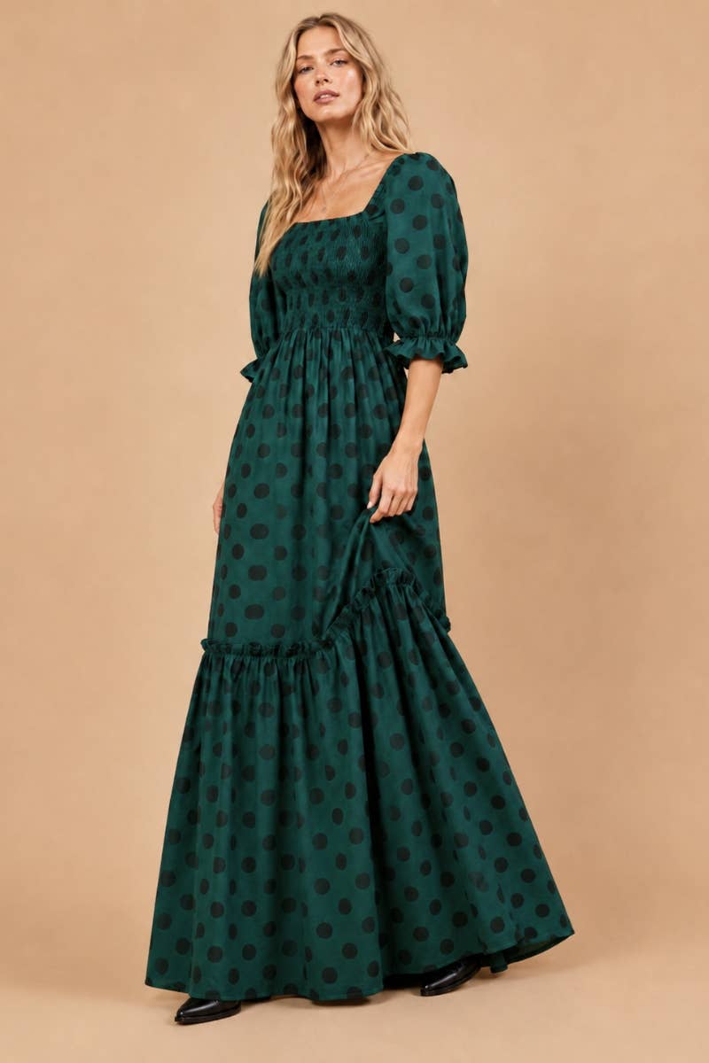 Polka Dot Maxi Dress