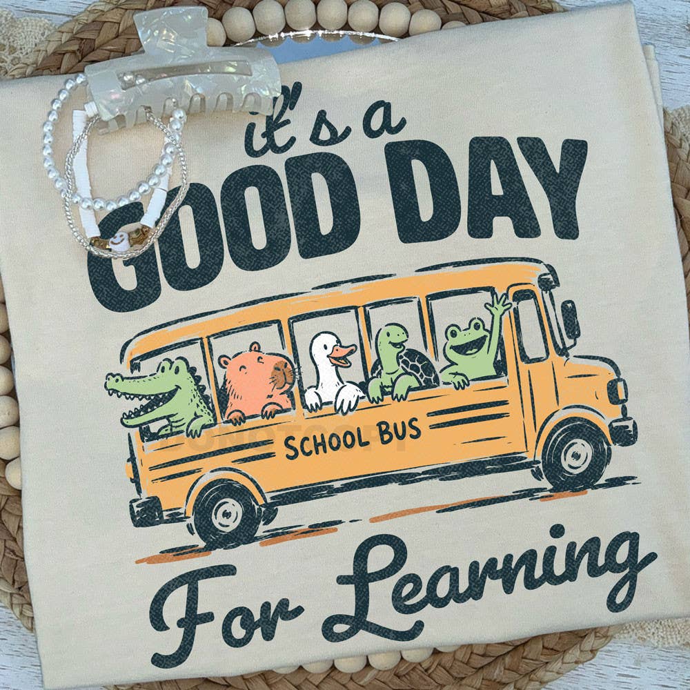 It's A Good Day For Learning School Bus Tee