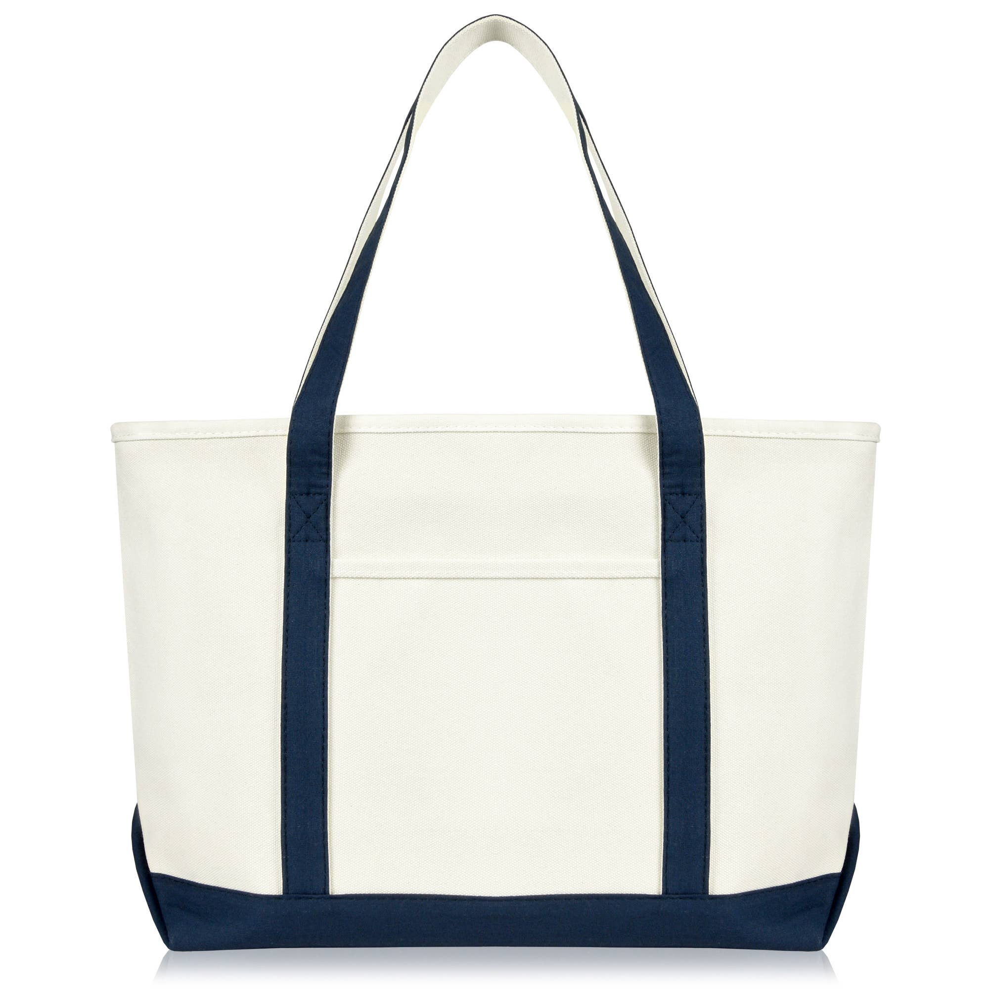 DALIX 23" Premium 24 oz. Cotton Canvas Shopping Tote Bag