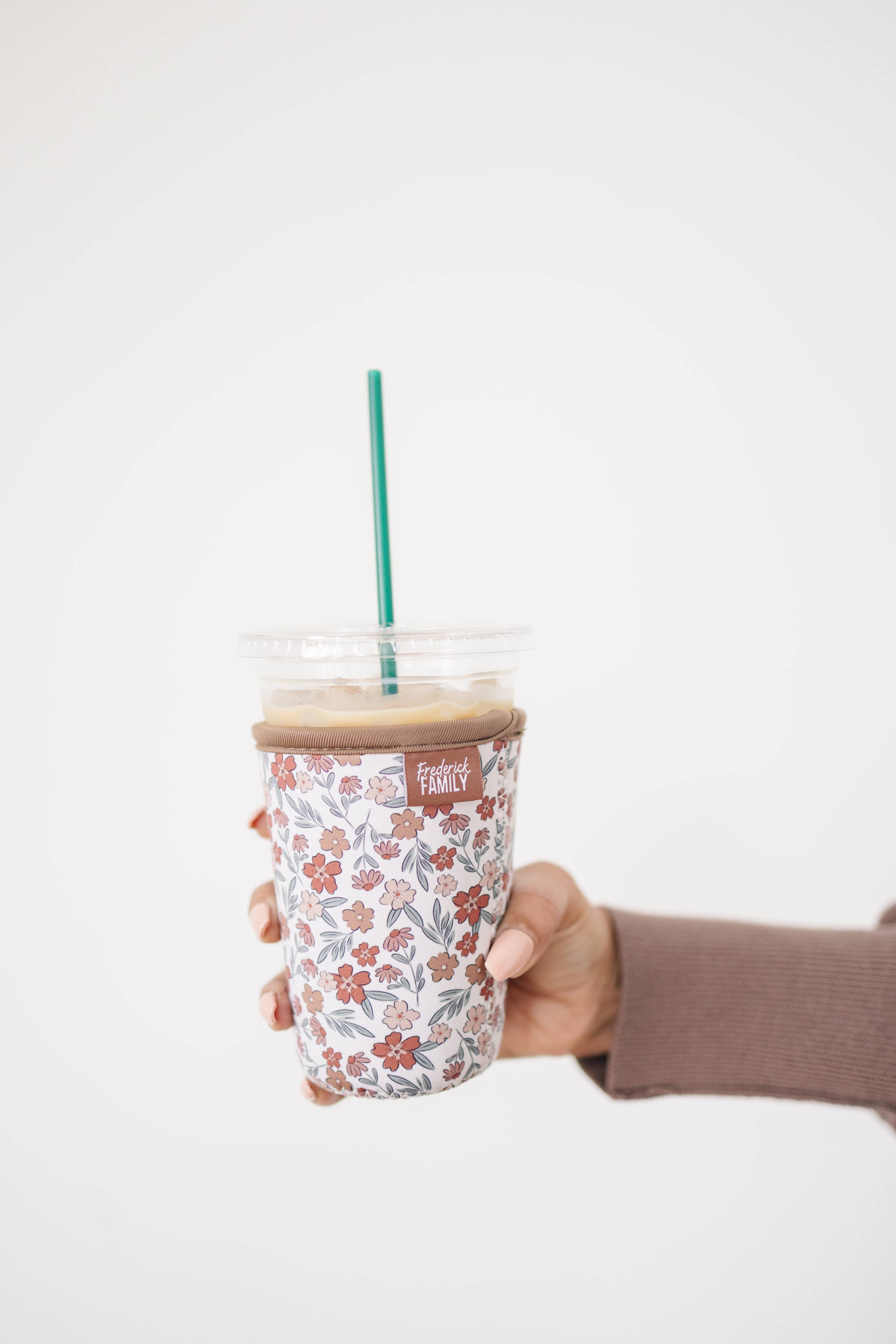 Iced Coffee Sleeve, Cute Reusable  Cup Holder Drink Sleeve, Coffee Lover Gift, Cold Drink Sleeve for Iced Coffee Cups