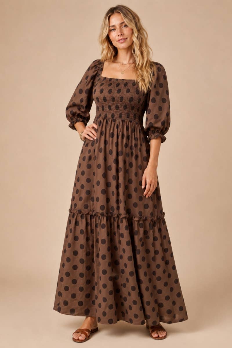 Polka Dot Maxi Dress