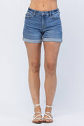 Midrise Cuffed Shorts (XL Only)