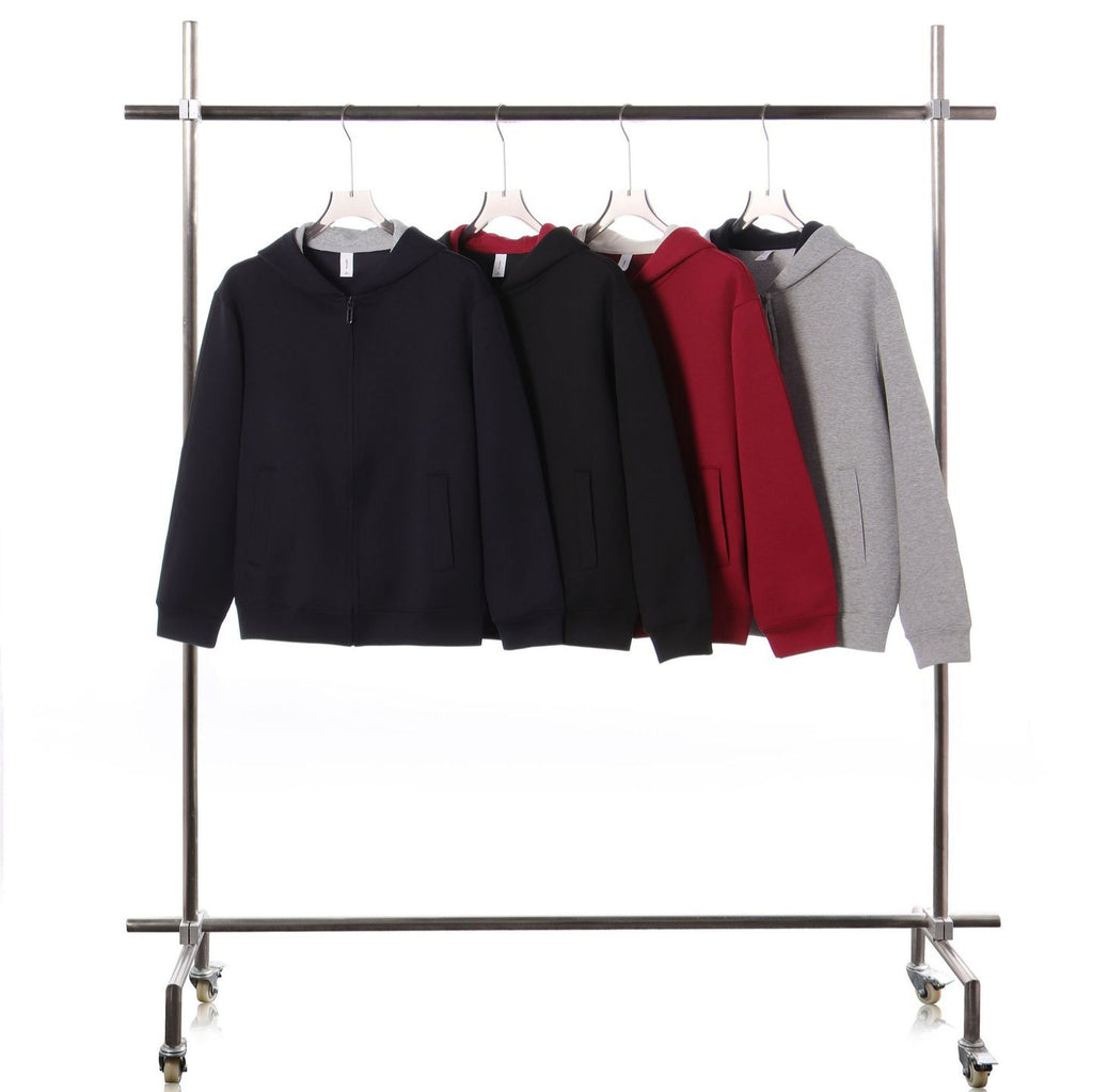 Color blocked zipper cardigan jacket