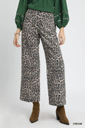 Animal Print Wide Leg Pants