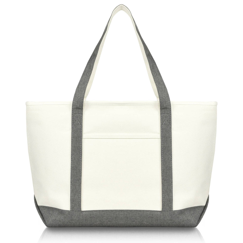 DALIX 23" Premium 24 oz. Cotton Canvas Shopping Tote Bag