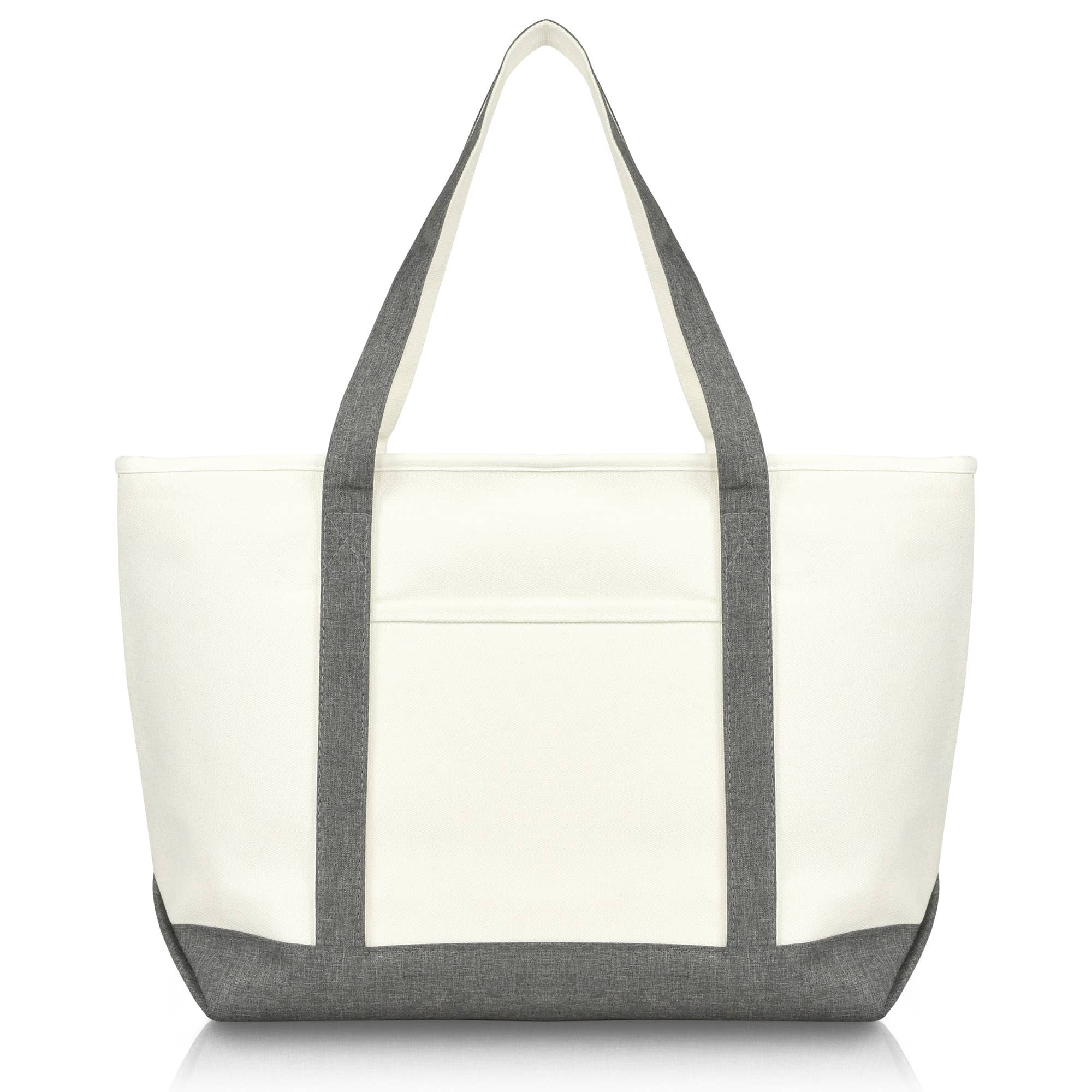 DALIX 23" Premium 24 oz. Cotton Canvas Shopping Tote Bag