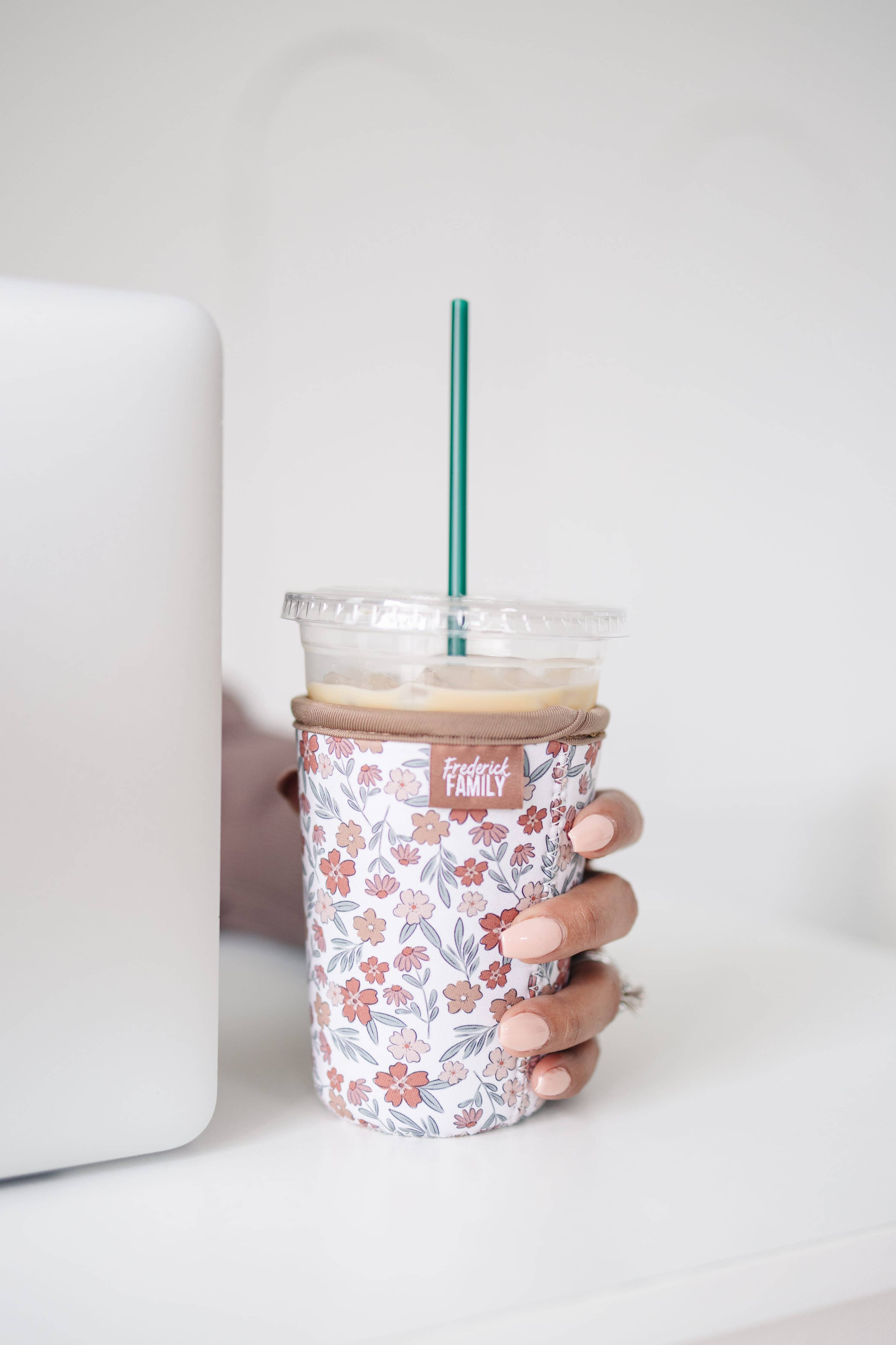 Iced Coffee Sleeve, Cute Reusable  Cup Holder Drink Sleeve, Coffee Lover Gift, Cold Drink Sleeve for Iced Coffee Cups