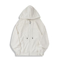 Hooded zipper long sleeved sweatshirt