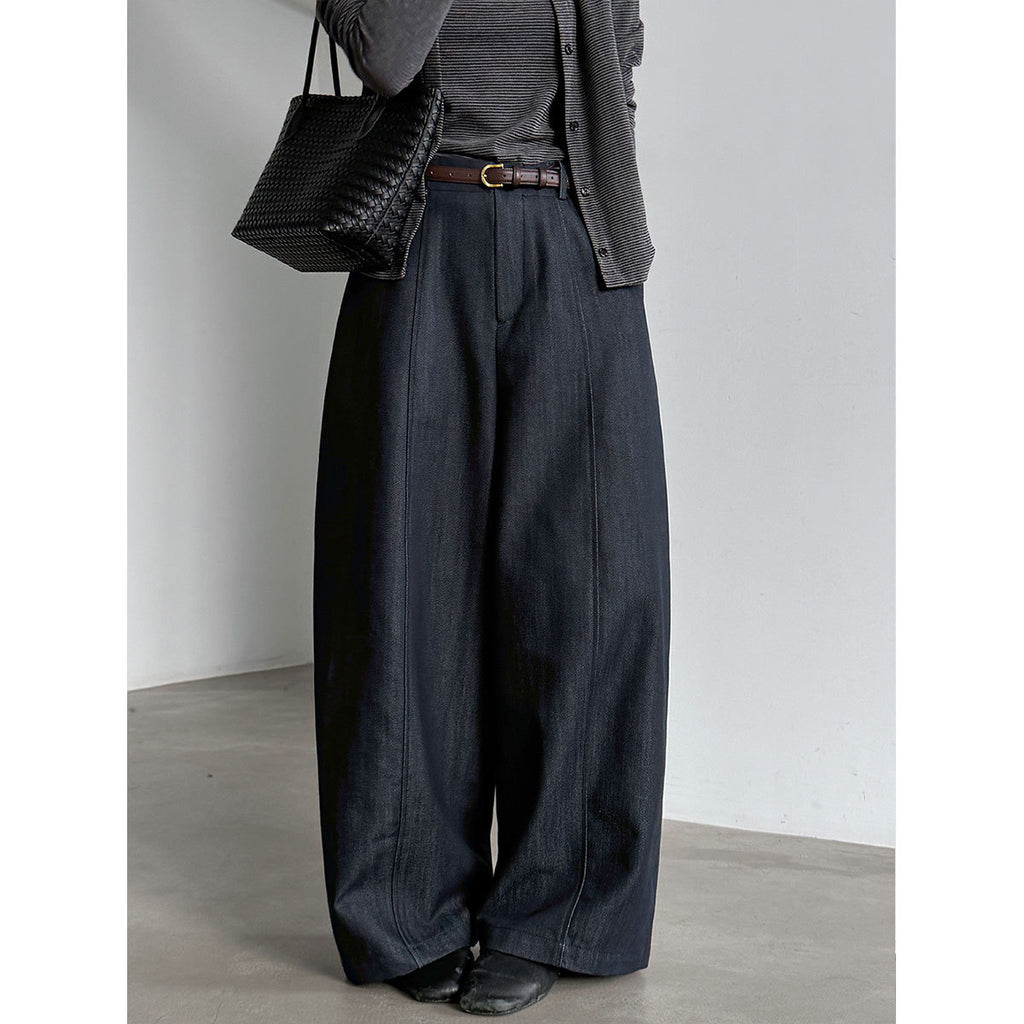 Drapey Wide-Leg Pants for Women High-Waisted Slimming Casual Office Trousers