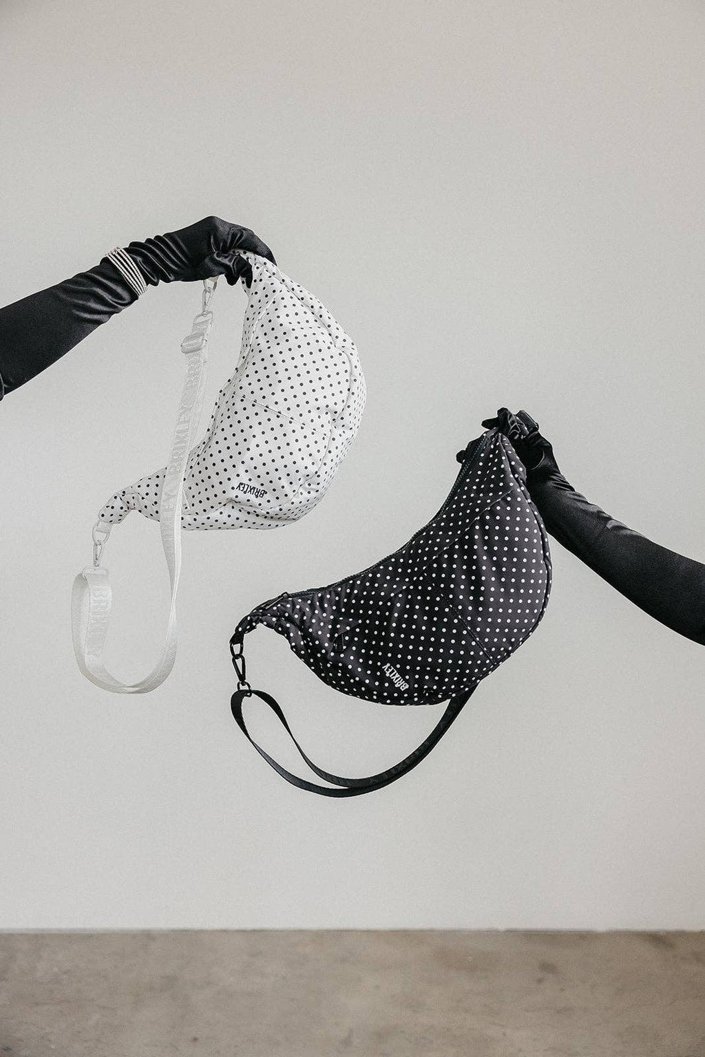 Pearl Dot Crescent Bag