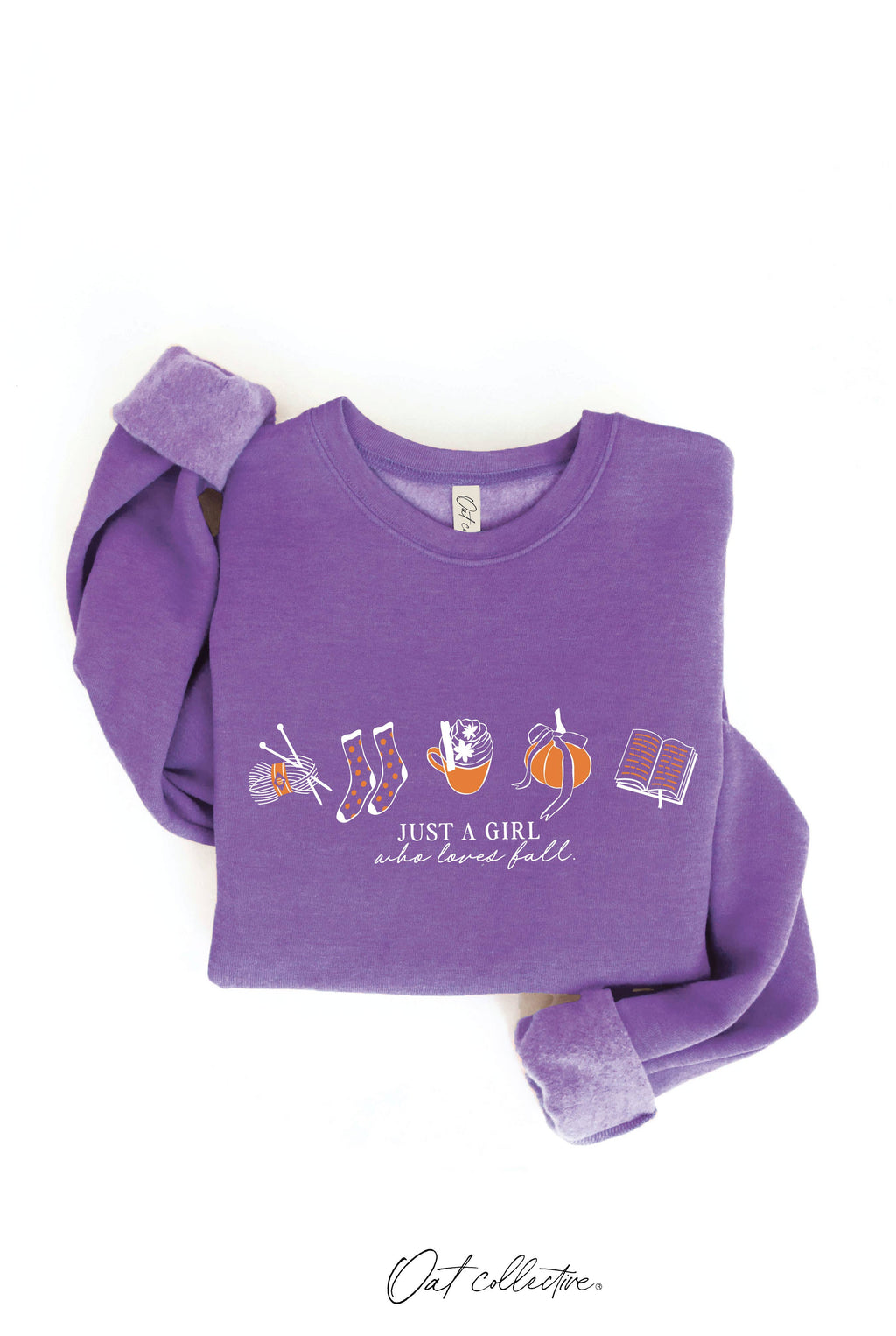 JUST A GIRL WHO LOVES FALL Graphic Sweatshirt