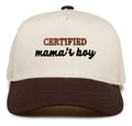 Kid/Baby 2-Tone Cap: Certified Mamas Boy Brown/Beige