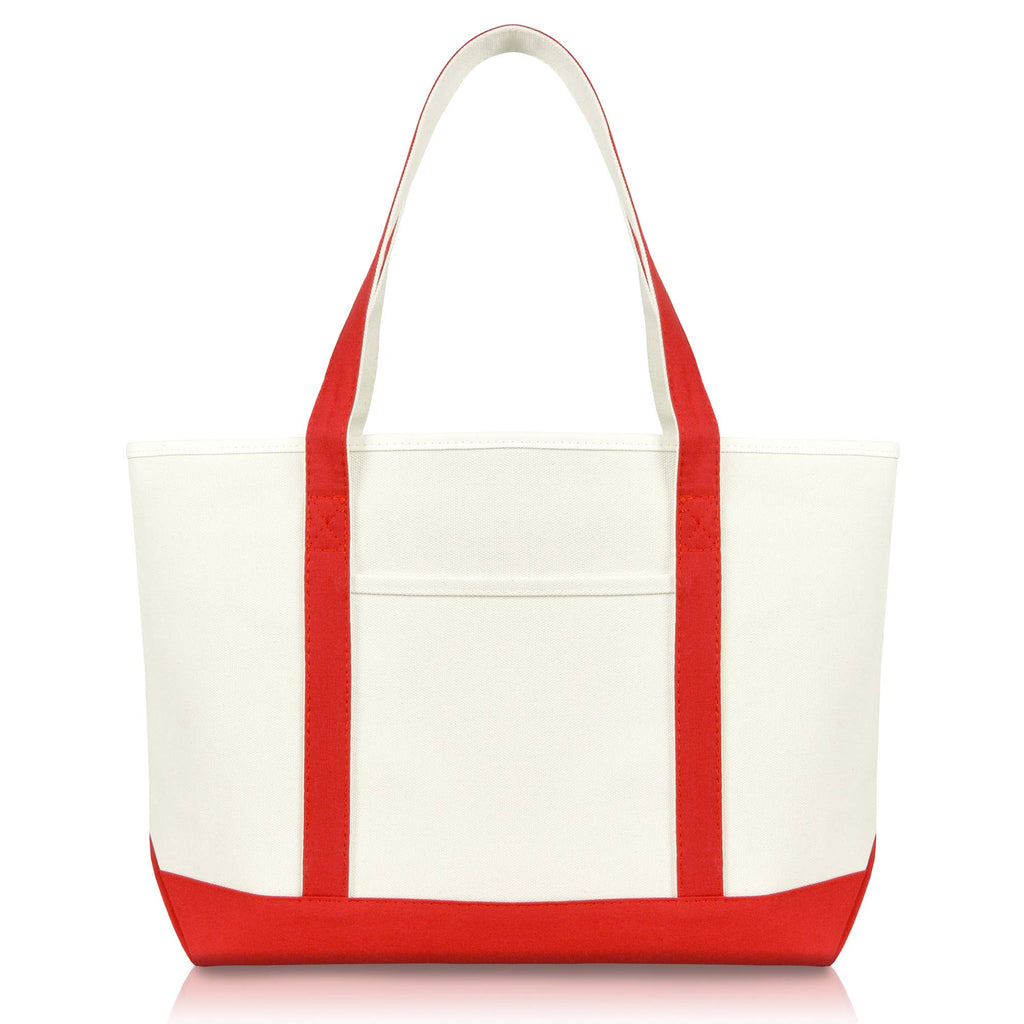 DALIX 23" Premium 24 oz. Cotton Canvas Shopping Tote Bag