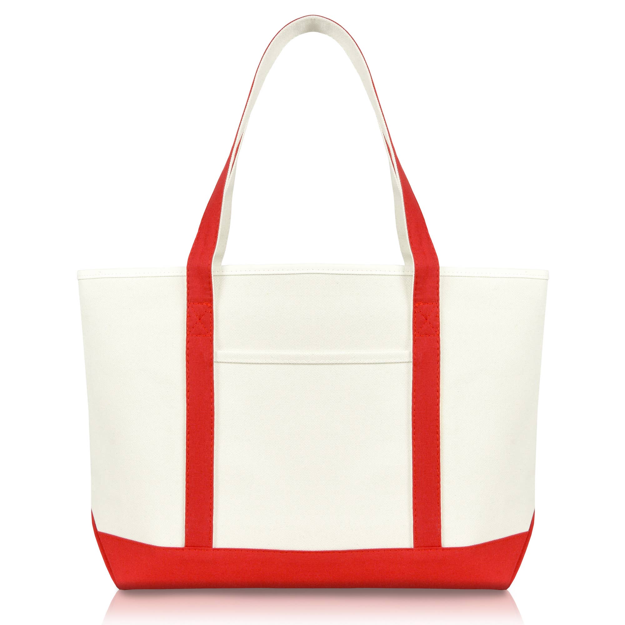 DALIX 23" Premium 24 oz. Cotton Canvas Shopping Tote Bag