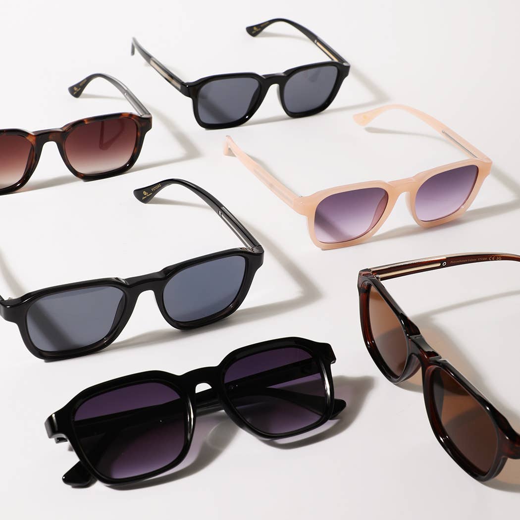 Retro Square Frame Sunglasses Modern Fashion Style