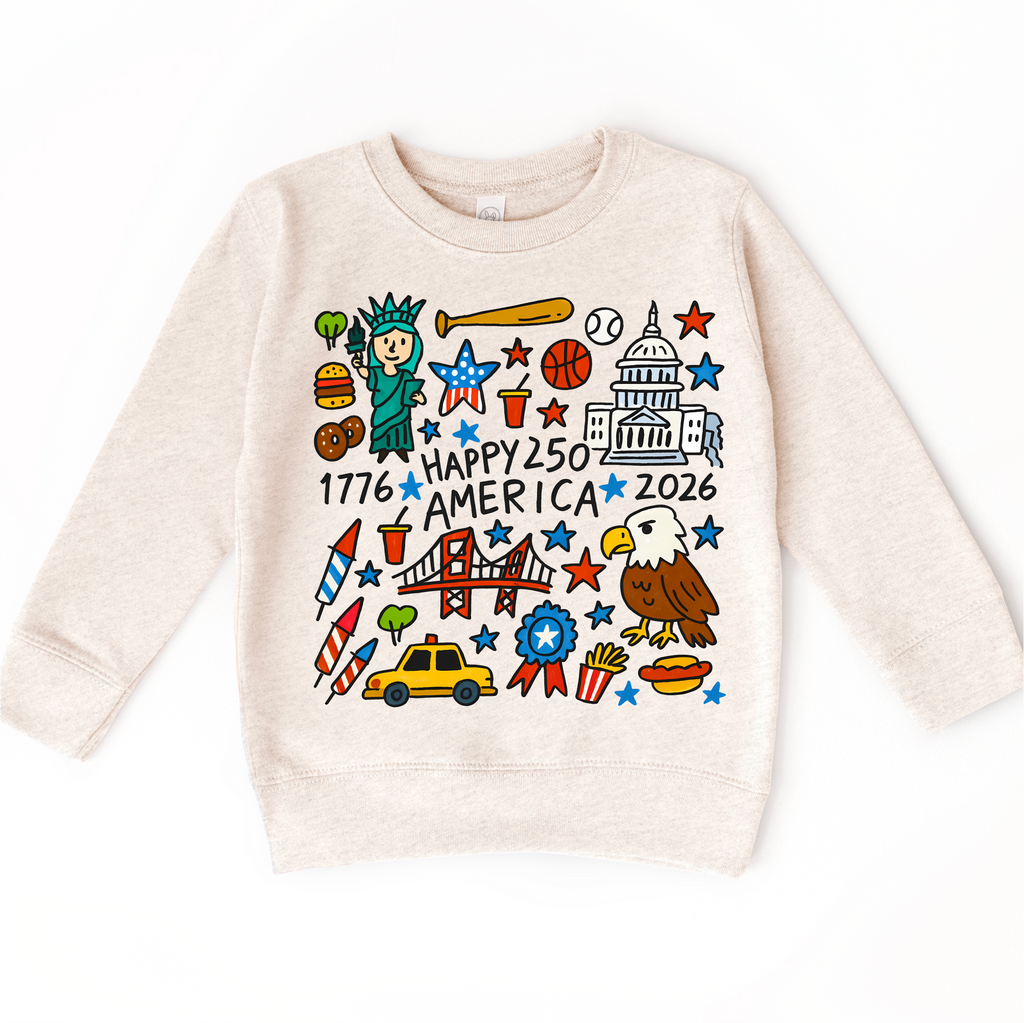 Happy 250 America Kids Shirt – Patriotic 4th of July Tee – USA 250th Birthday Toddler Shirt (2026)