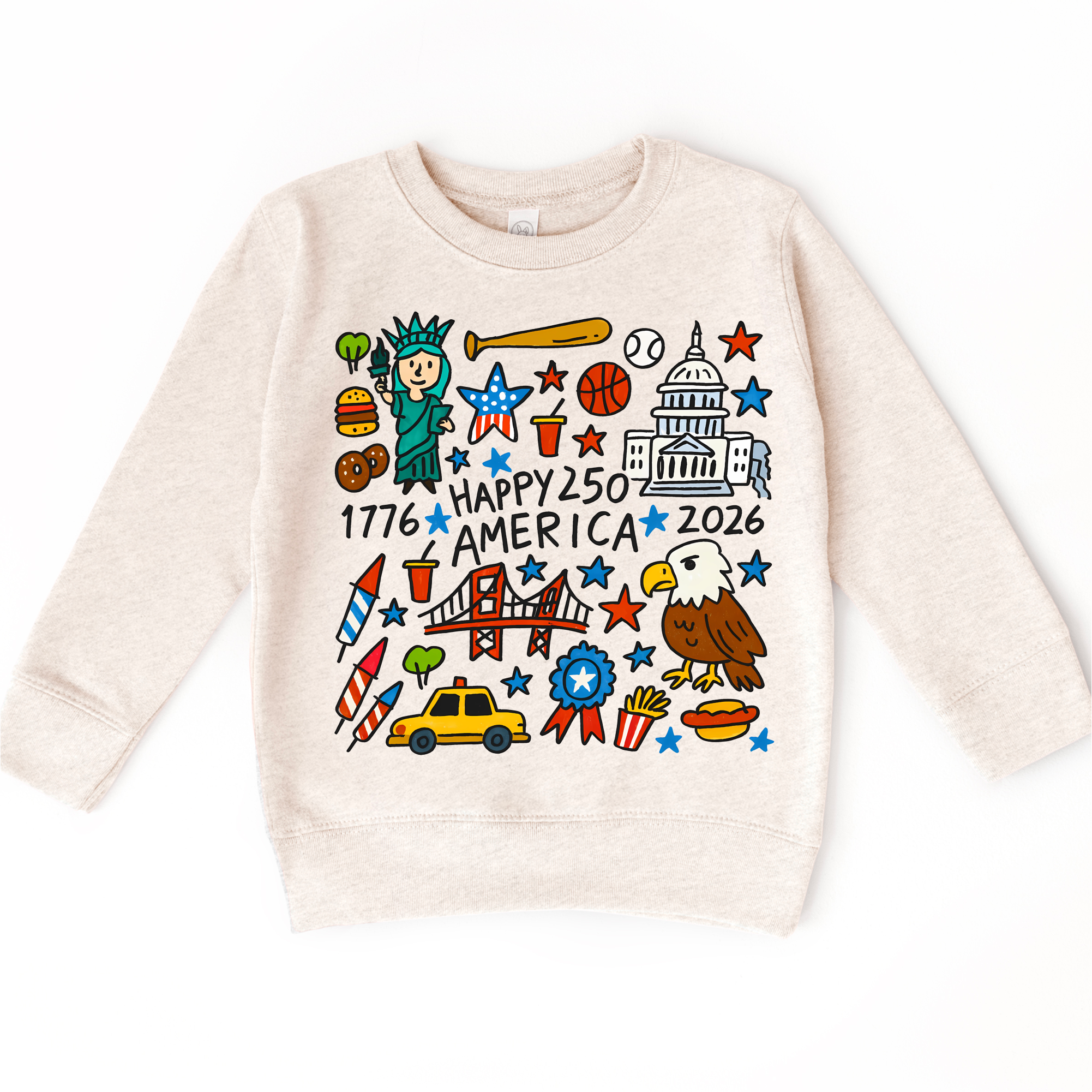 Happy 250 America Kids Shirt – Patriotic 4th of July Tee – USA 250th Birthday Toddler Shirt (2026)