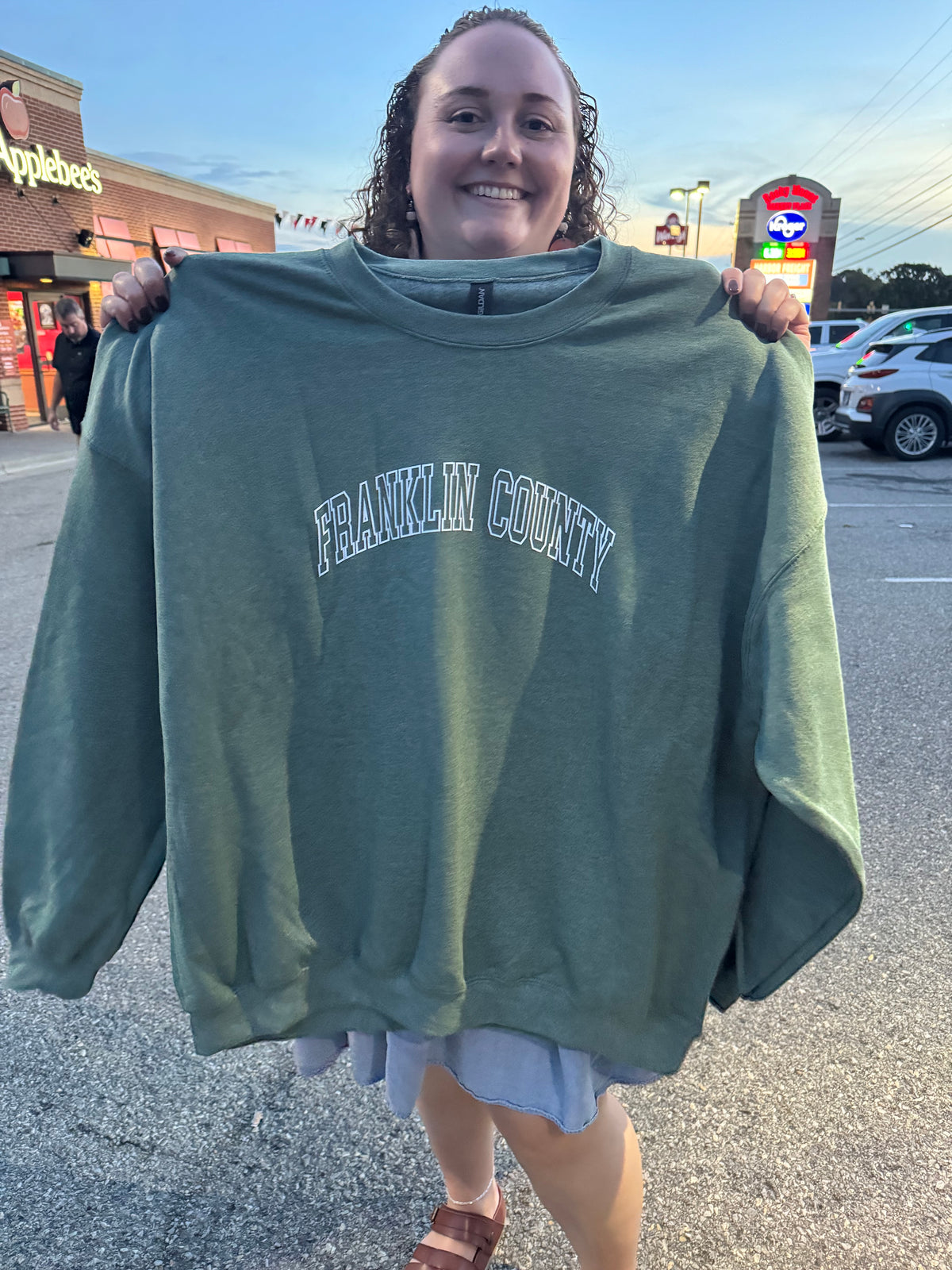 Custom Town Name Varsity Letter Local Pride Sweatshirt
