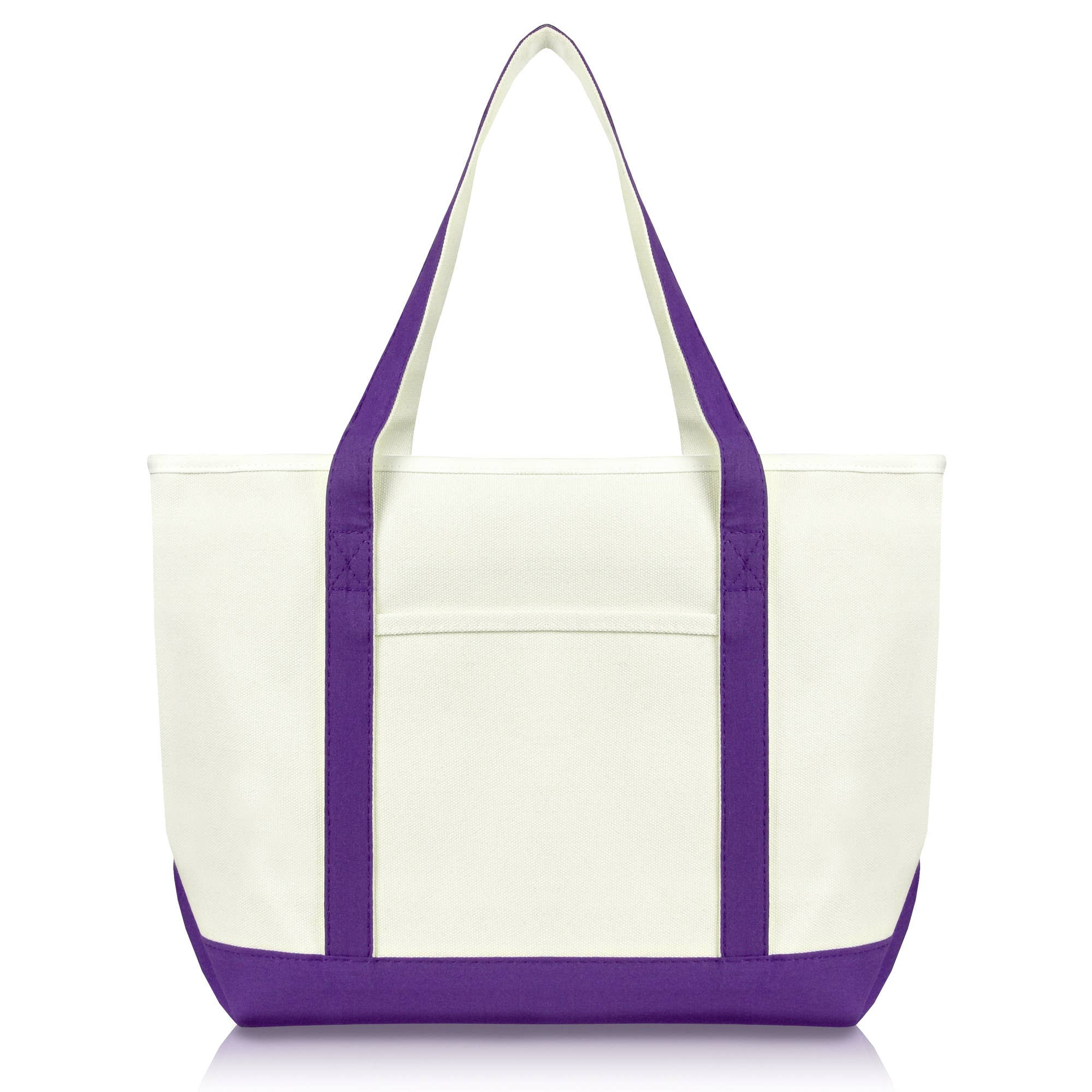 DALIX 23" Premium 24 oz. Cotton Canvas Shopping Tote Bag