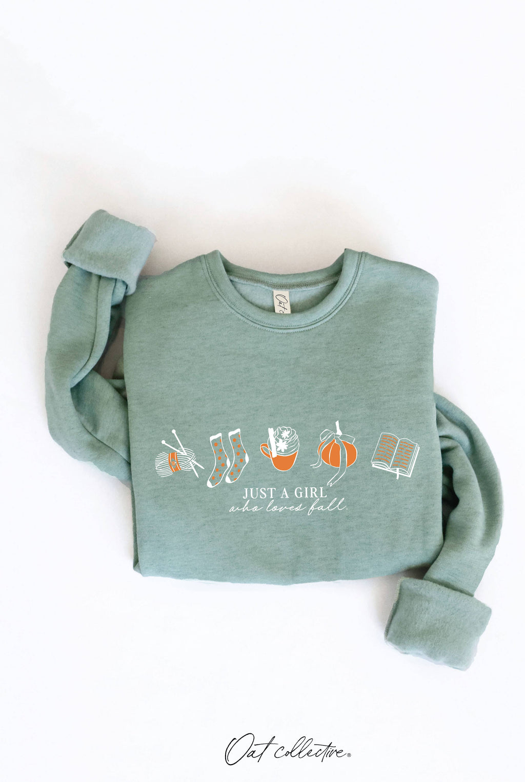 JUST A GIRL WHO LOVES FALL Graphic Sweatshirt