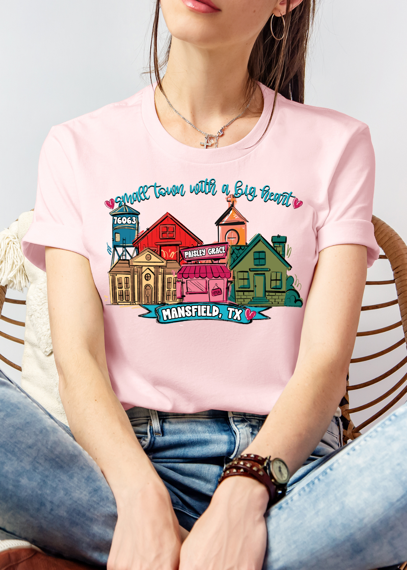 Small Town, Big Heart Custom T-shirts