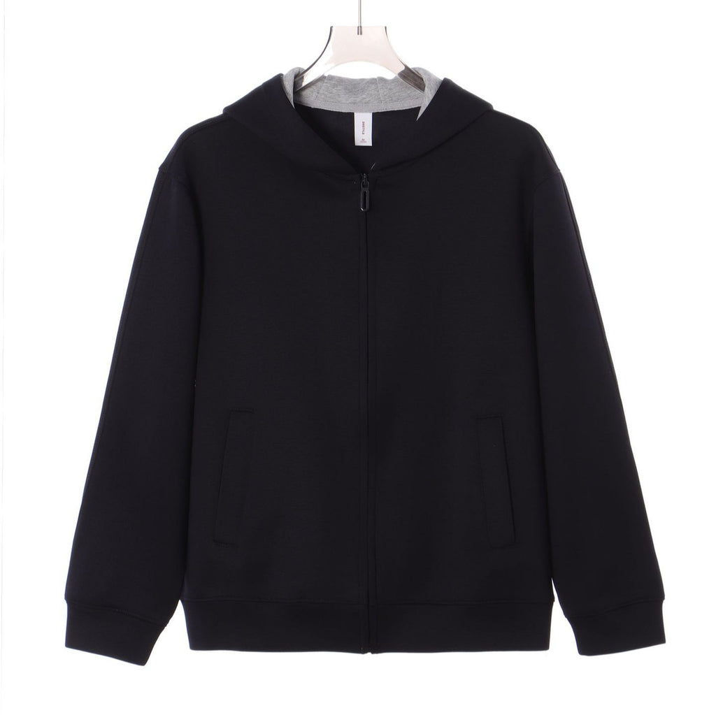 Color blocked zipper cardigan jacket