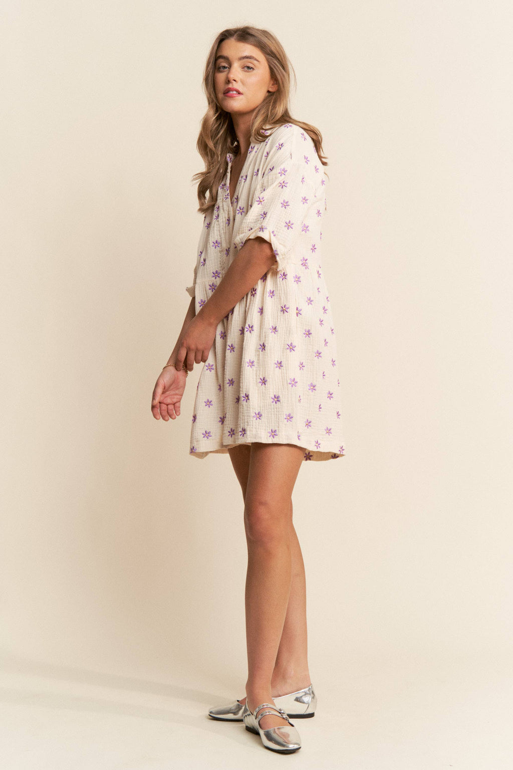 Flower Fields Gauze Romper