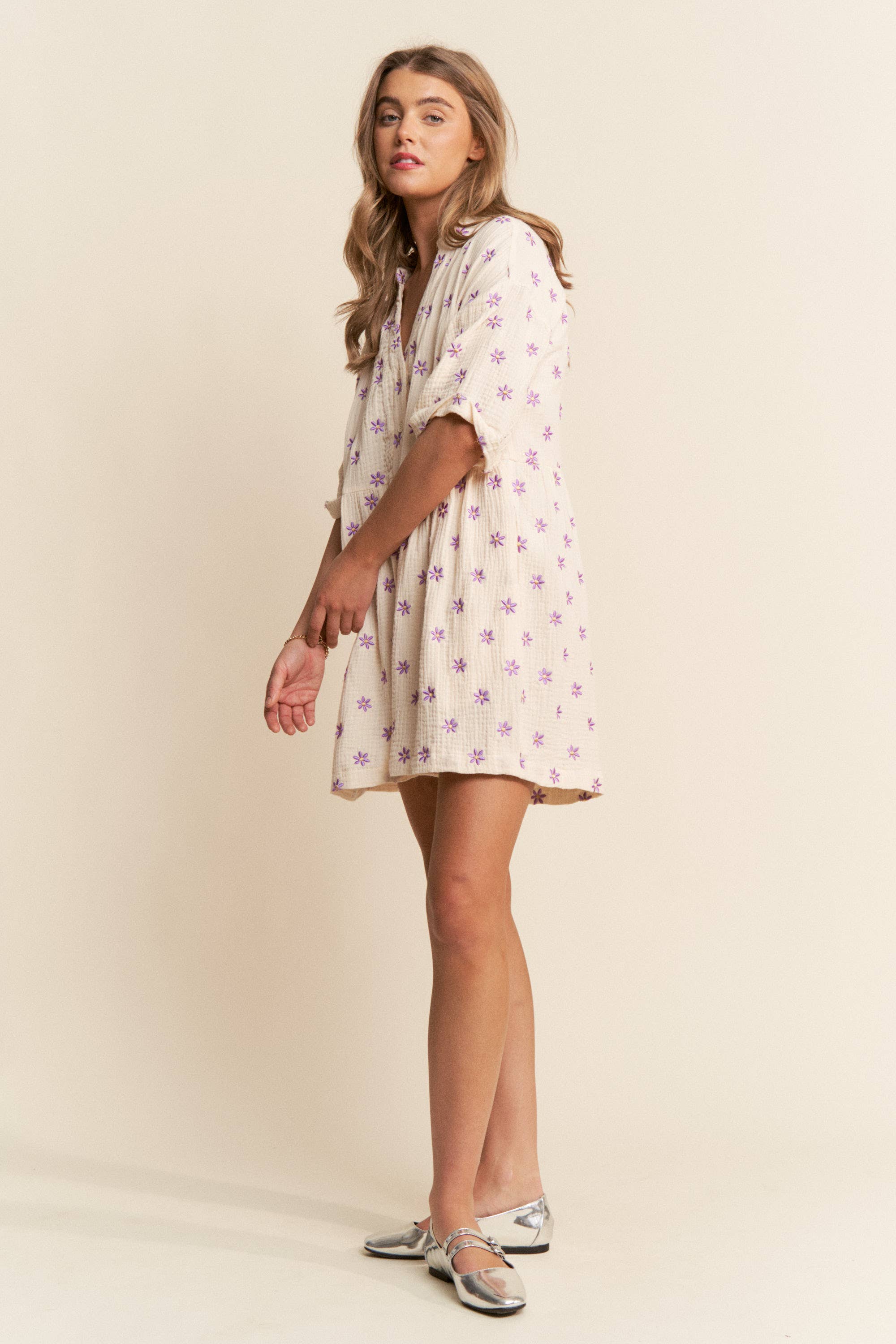 Flower Fields Gauze Romper