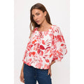 TROPICAL BUBBLE HEM RAGLAN PEASANT