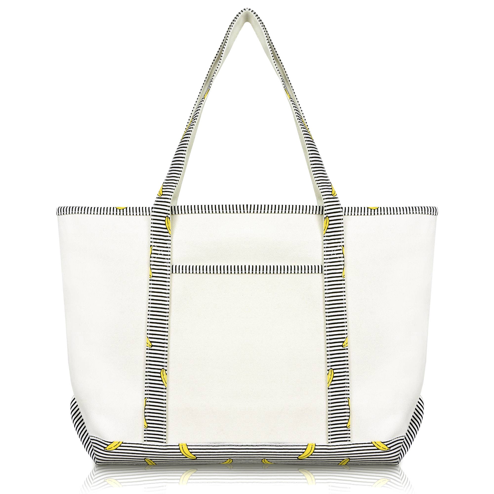 DALIX 23" Premium 24 oz. Cotton Canvas Shopping Tote Bag