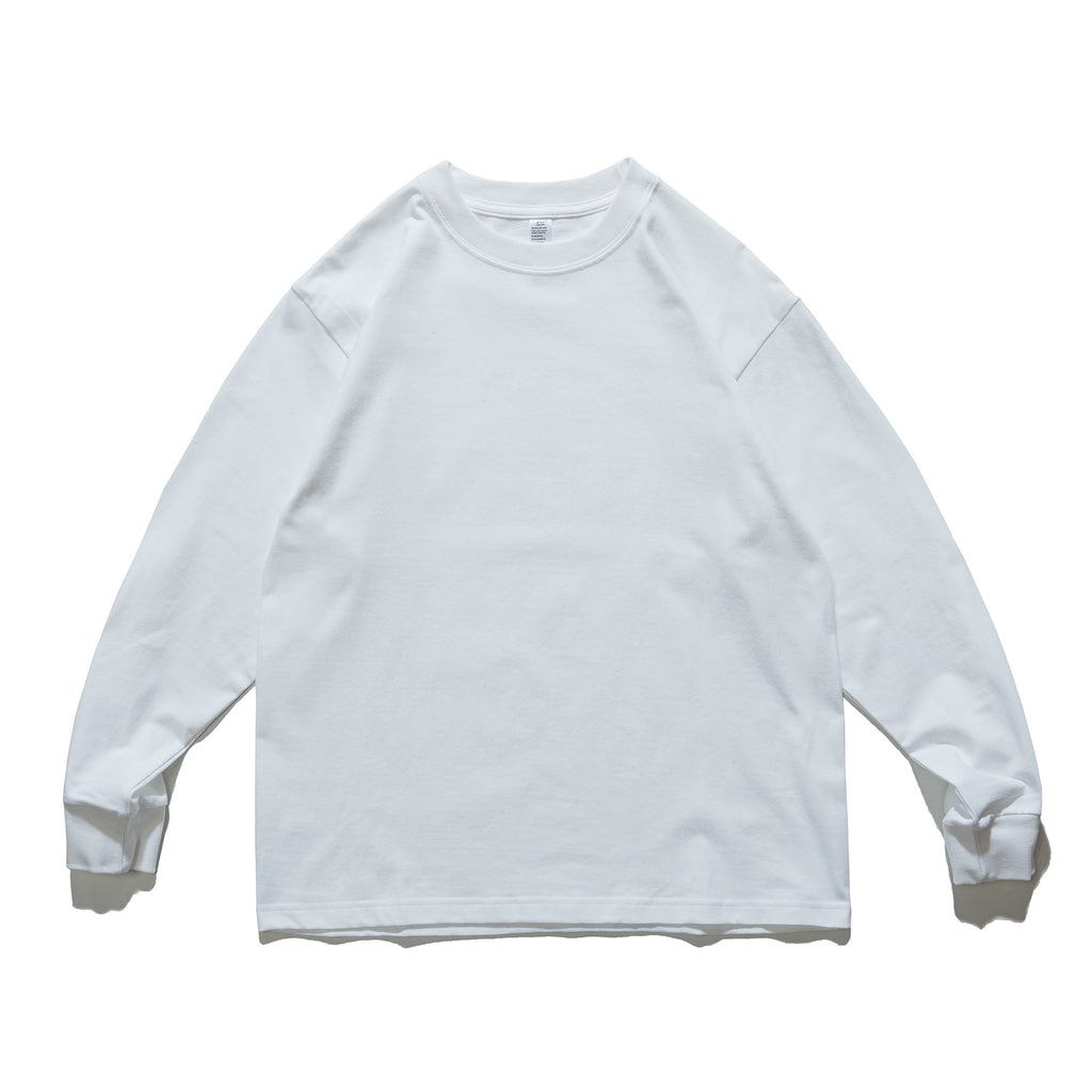 Solid Color Loose Long Sleeve Round Neck T-Shirt for Men and Women