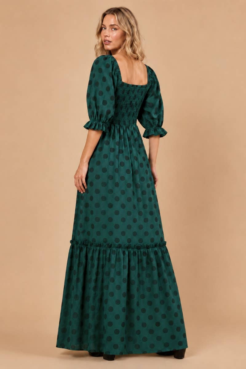 Polka Dot Maxi Dress