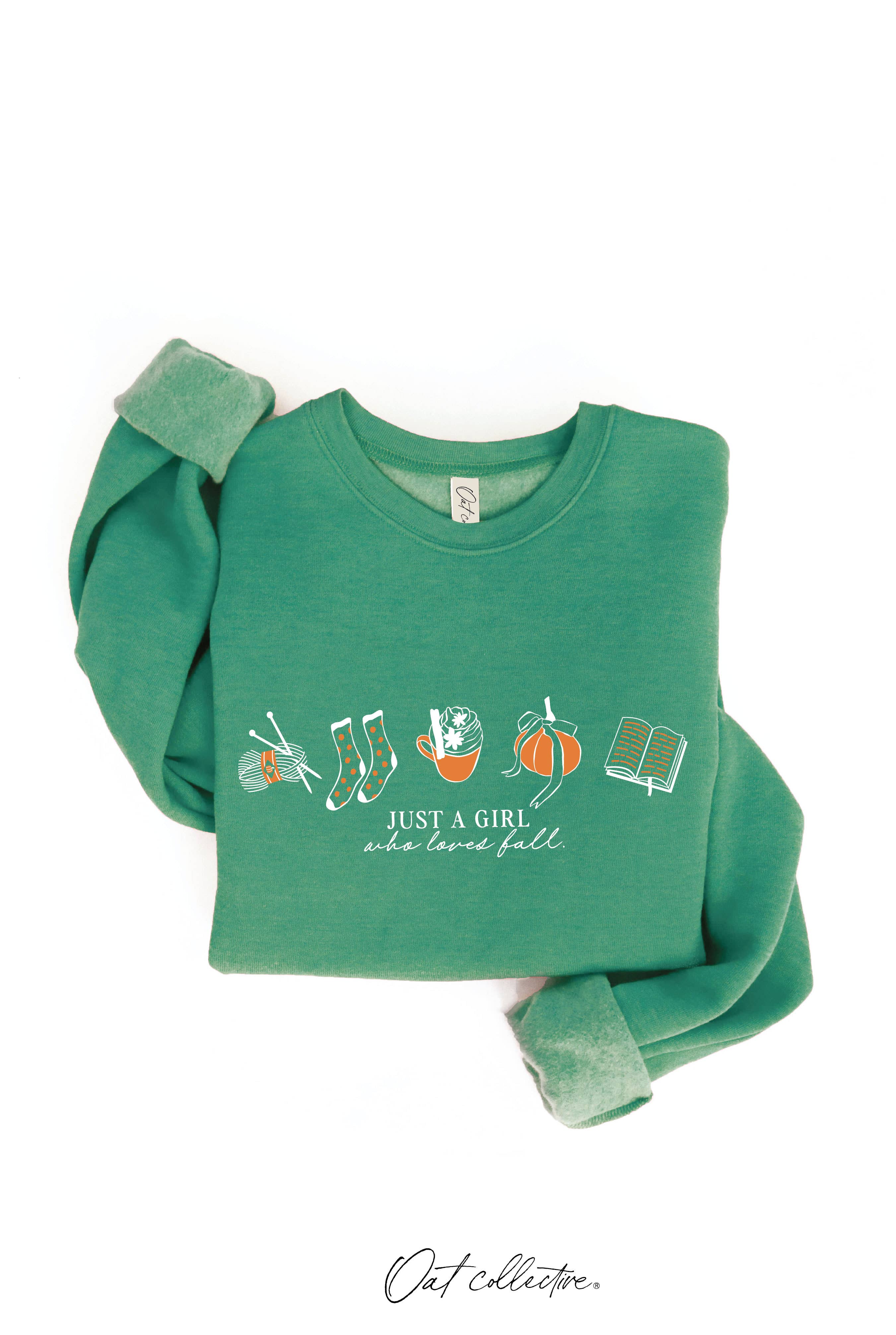 JUST A GIRL WHO LOVES FALL Graphic Sweatshirt