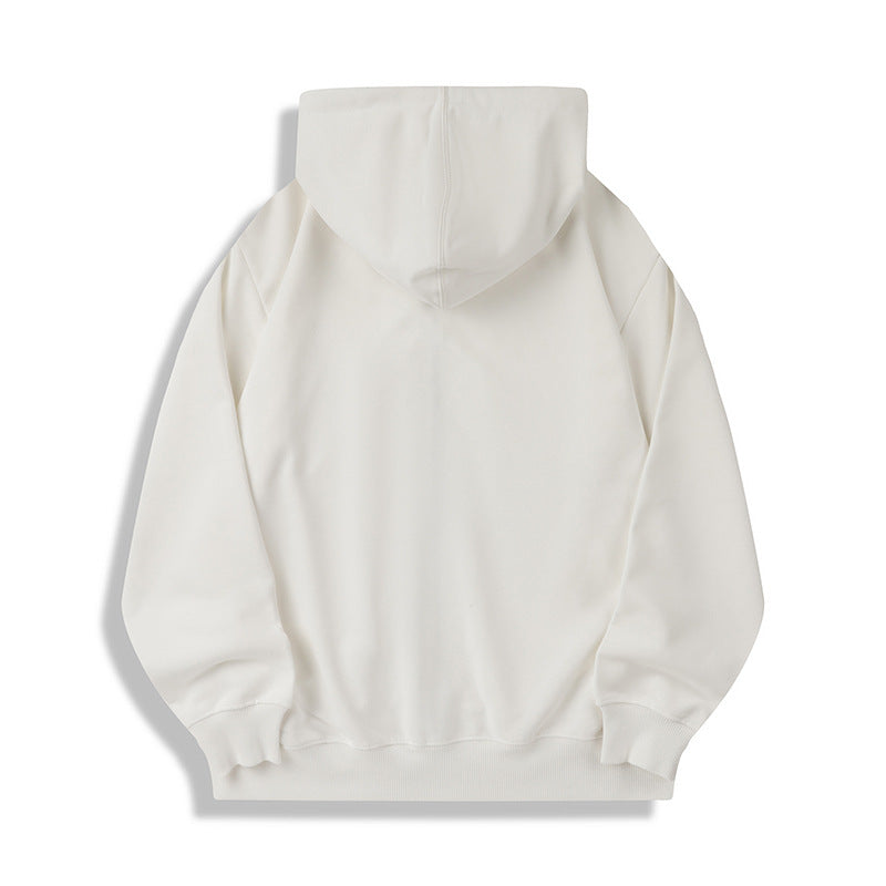 Hooded zipper long sleeved sweatshirt