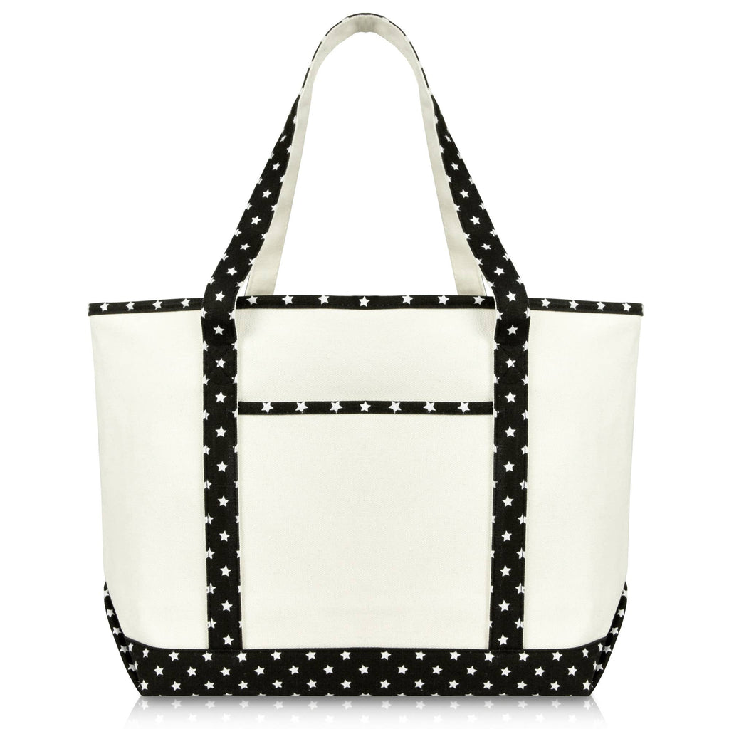 DALIX 23" Premium 24 oz. Cotton Canvas Shopping Tote Bag