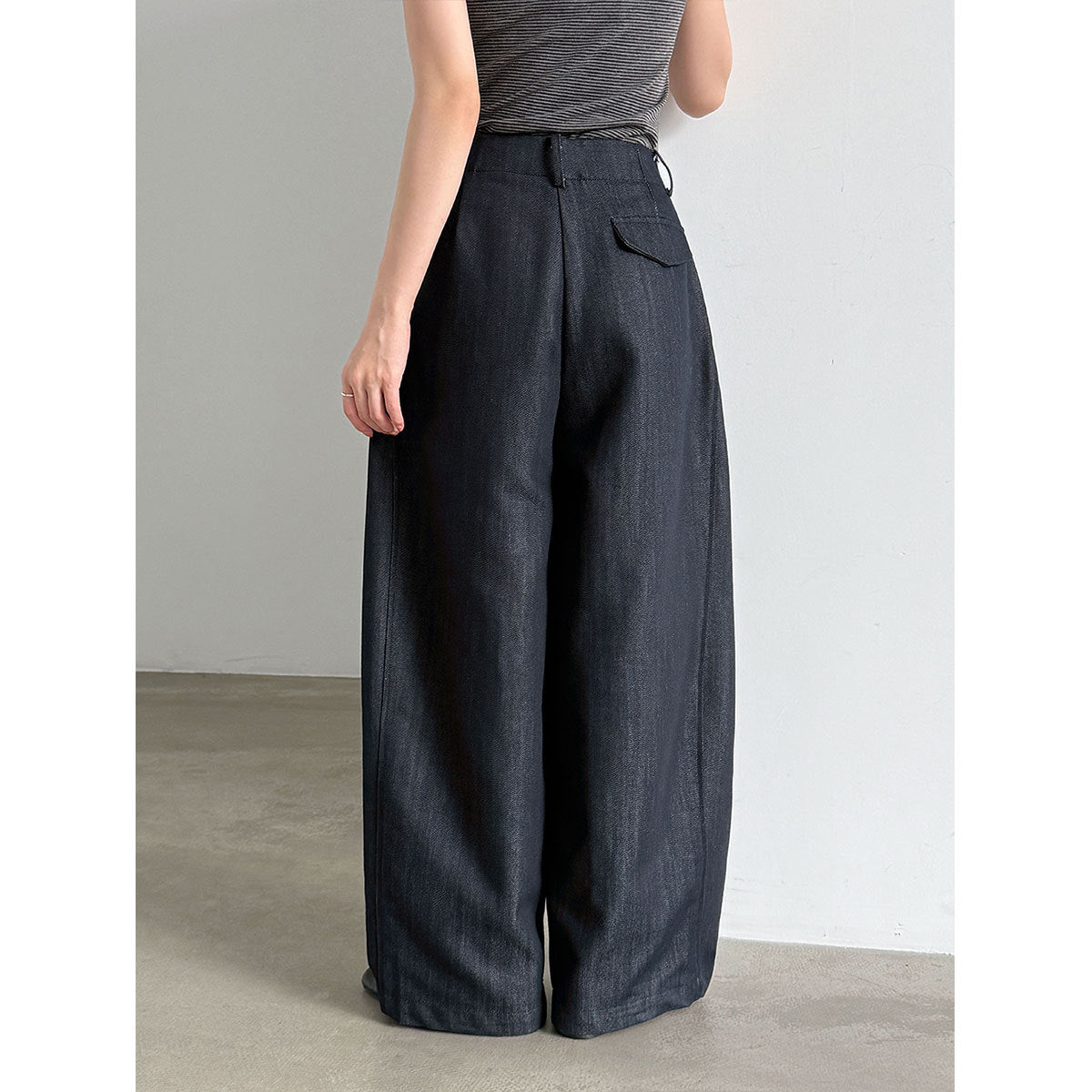 Drapey Wide-Leg Pants for Women High-Waisted Slimming Casual Office Trousers