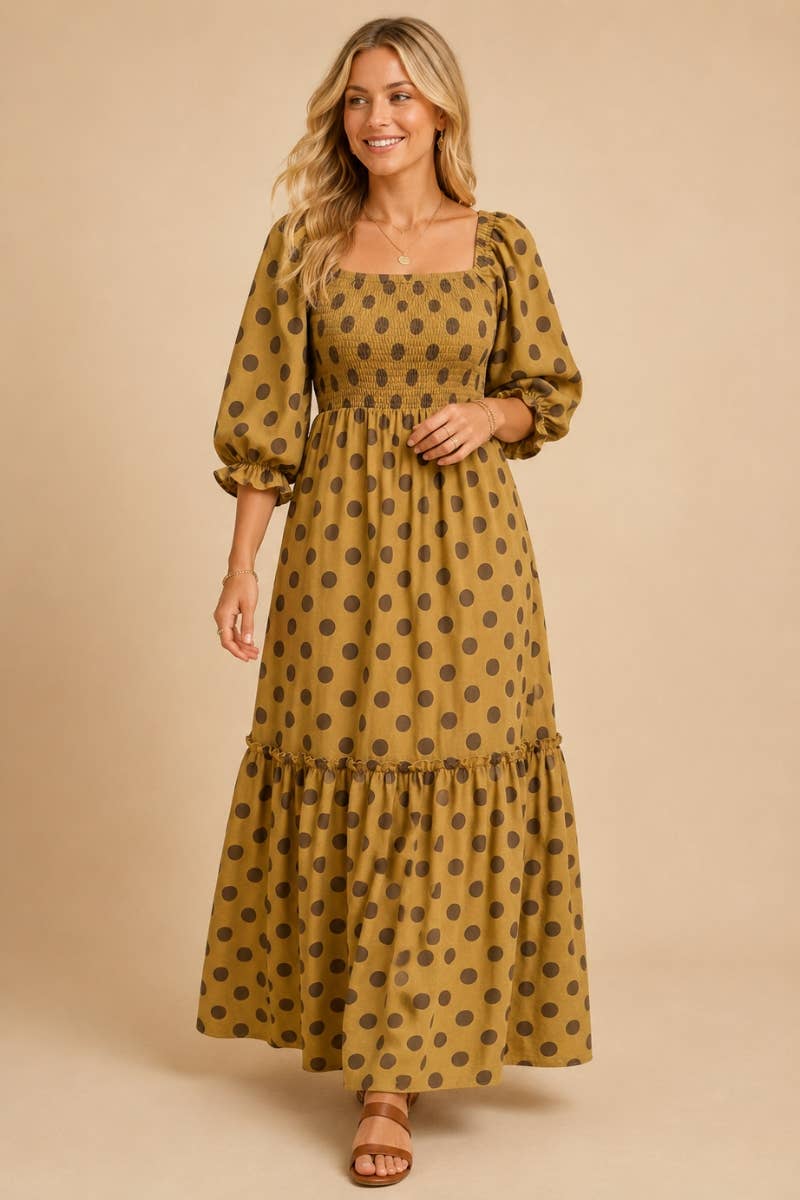 Polka Dot Maxi Dress