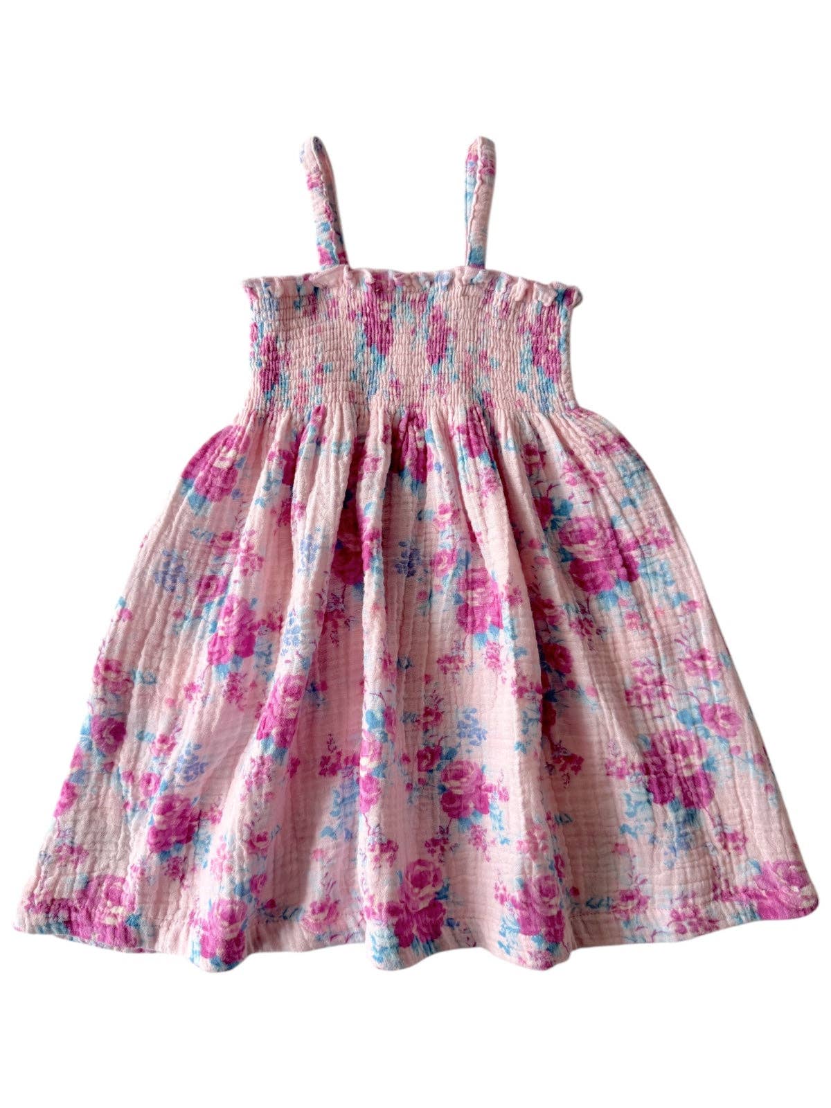 Muslin Smocked Tube Dress, Garden Secrets