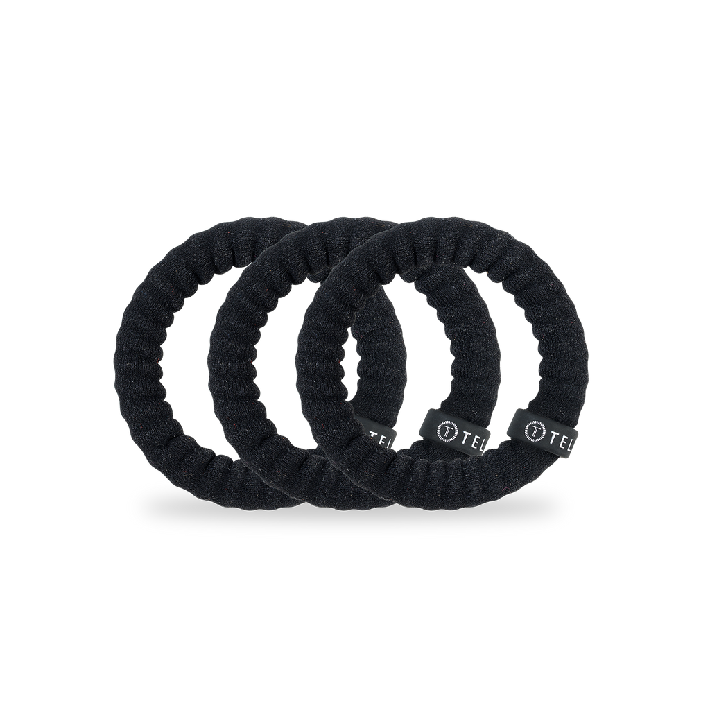Jet Black | Small | Nylon Hair Ties