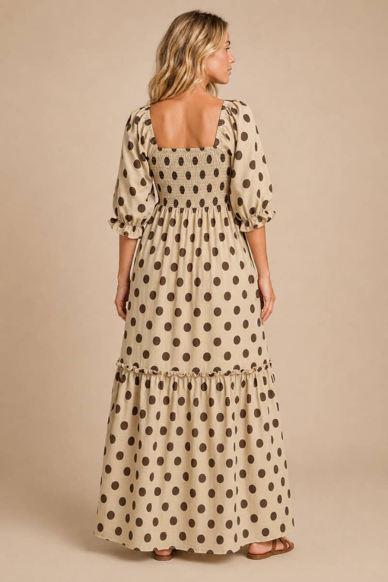 Polka Dot Maxi Dress
