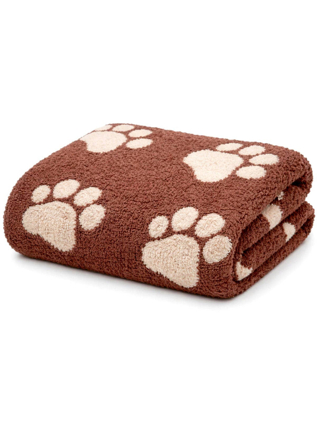 Phufy® Bliss Blanket, Chocolate/Cream Reversible Bear Paw