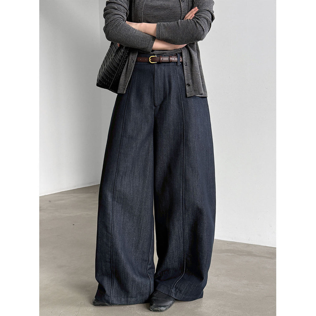 Drapey Wide-Leg Pants for Women High-Waisted Slimming Casual Office Trousers